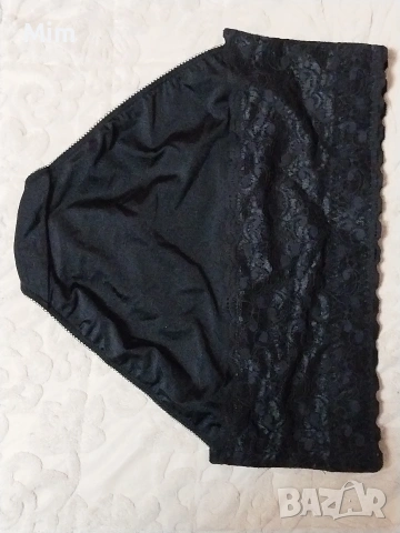 bpc 42 Черна дантелена бикина с висока талия , снимка 3 - Бельо - 53671936