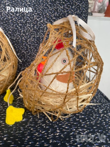 Великденски пиленца от плат, снимка 7 - Декорация за дома - 50699062