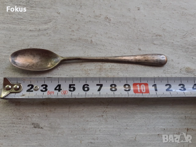 Стара колекционерска сребърна лъжичка, снимка 5 - Антикварни и старинни предмети - 53408605