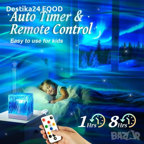 LED проектор Звездно небе с дистанционно и таймер, снимка 3 - Лед осветление - 53177785