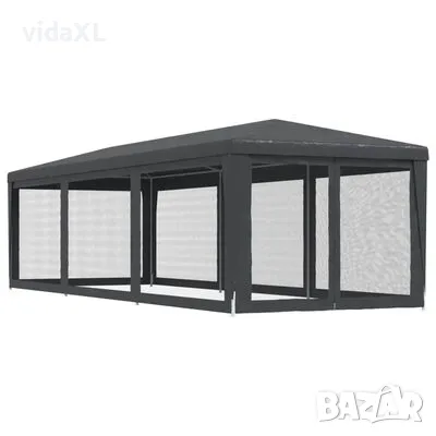 vidaXL Парти палатка с 8 мрежести странични стени антрацит 3x9 м HDPE(SKU:319244), снимка 4 - Градински мебели, декорация  - 48136140