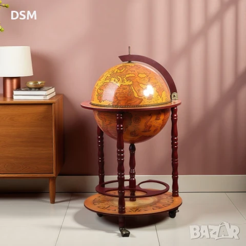 Голям Глобус Мини Бар - Поставка за Бутилка / Вино/Юбилей!, снимка 3 - Маси - 39238641