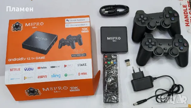 Игра конзола с джойстици Game Box M8 PRO mini 10K 8+128G Android TV 12.1 10000 Games Video Game, снимка 2 - Други игри и конзоли - 48286694