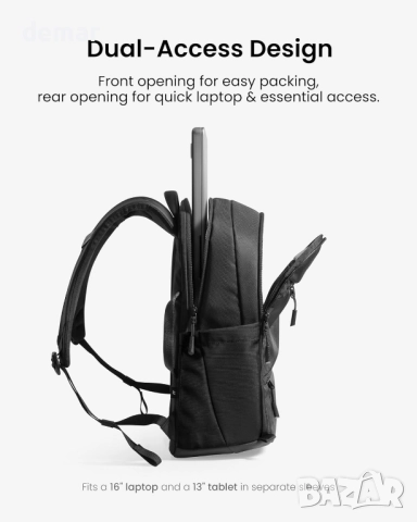 Раница за лаптоп Tomtoc 22L, лека бизнес раница, подходяща за лаптопи 15.6-16 инча, снимка 5 - Раници - 52723234