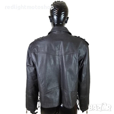 📌 5235 Дамско кожено яке | Рокерия | КАТО НОВО | Размер 44 | 120 лв., снимка 3 - Аксесоари и консумативи - 50888769