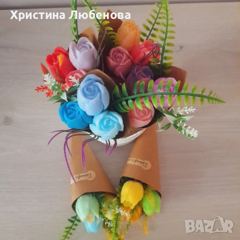 Букети от глицеринови лалета 