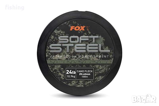 Монофилно влакно Fox Soft Steel Fleck Camo Mono - Корда - 1000м, снимка 3 - Екипировка - 46042608