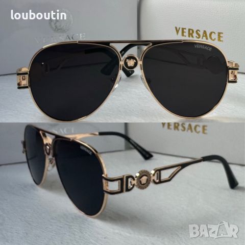 Versace мъжки слънчеви очила авиатор унисекс дамски, снимка 2 - Слънчеви и диоптрични очила - 45584980