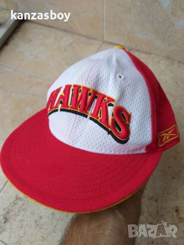 REEBOK ATLANTA HAWKS  STRETCH FIT VINTAGE CAP - страхотна колекционерска шапка , снимка 3 - Шапки - 46247790