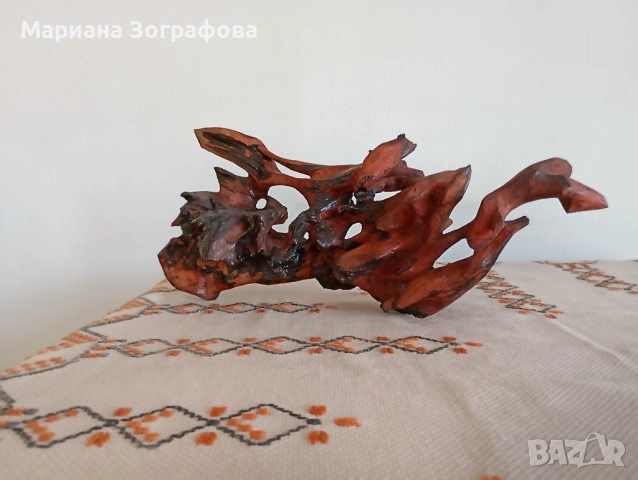 Абстрактна дървена скулптура – уникат (1987 г.), снимка 5 - Колекции - 47714692