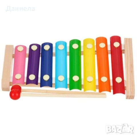 Детски дървен ксилофон с 8 цветни ноти 🌈, снимка 4 - Музикални играчки - 50849650