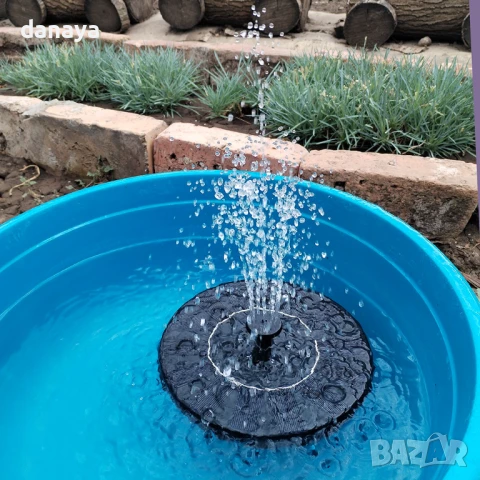 5977 Светещ соларен фонтан с лед светлини, снимка 5 - Градински мебели, декорация  - 50830460