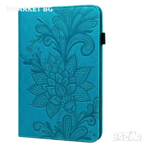 Amazon Kindle Fire HD 10 2021 / HD 10 Plus 2021 Flower Кожен Калъф и Протектор, снимка 1 - Калъфи, кейсове - 46977526