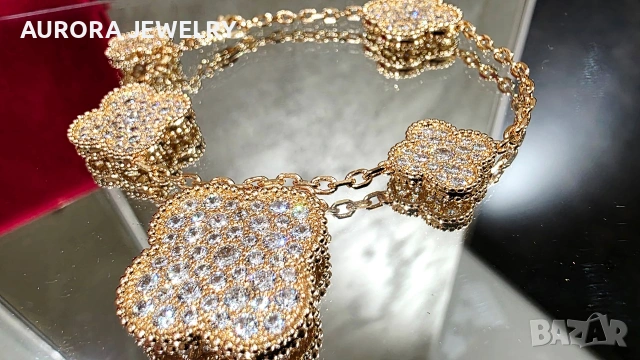 Van Cleef & Arpels VCA Rose Gold Diamond Magic Alhambra Дамска Гривна, снимка 7 - Гривни - 53399102