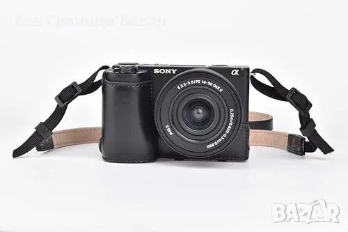 Нов Кожен калъф за Sony ZV-E10 II, ретро дизайн, регулируема презрамка, снимка 8 - Чанти, стативи, аксесоари - 49005929