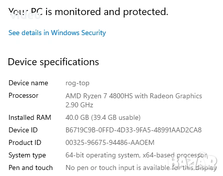 ASUS ROG Zephyrus Ryzen 7 4800HS 40GB RAM GTX 1650 4GB Gaming Laptop, снимка 5 - Лаптопи за игри - 53851933