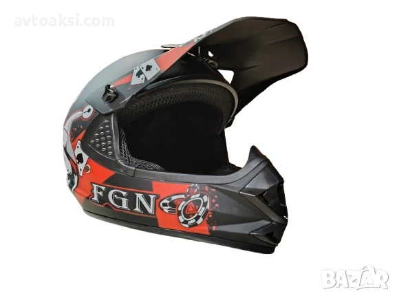 Каска Крос Мотор/Скутер/Бъги/Вело/АТВ -YF033, снимка 6 - Аксесоари и консумативи - 51135838