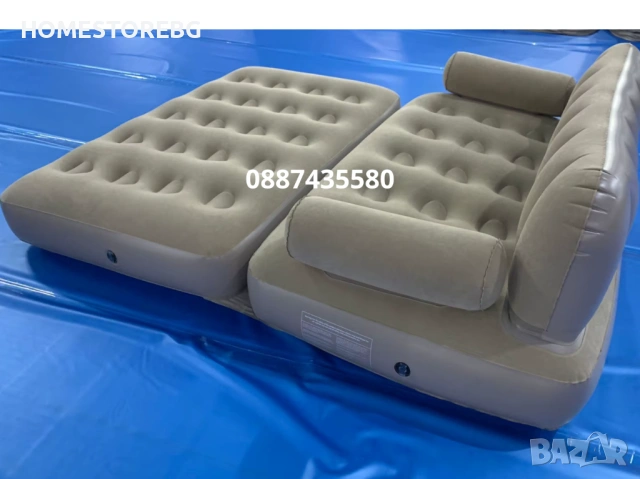 🛋️ Надуваем фотьойл или двойно легло 5в1 SuperSofa – Пет вида комфорт🛋️, снимка 10 - Надуваеми легла - 50312742