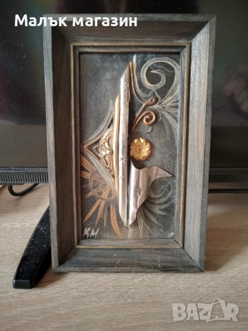 Картина Феникс подписана металопластика