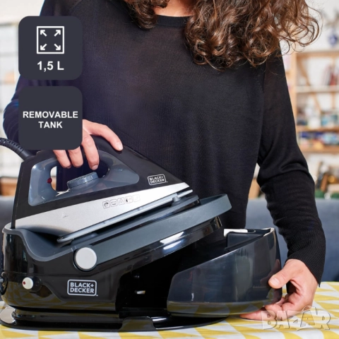 Парогенератор Black+Decker BXSS2200E – мощна пара 2200W за безупречно гладене без прекъсване, снимка 5 - Друга електроника - 52013095