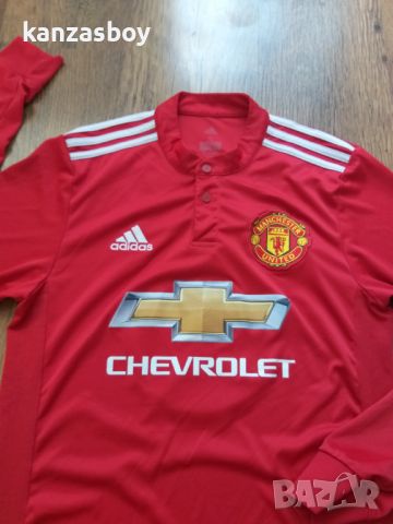 ADIDAS MANCHESTER UNITED 2017-2018 - мъжка футболна блуза С, снимка 2 - Спортни дрехи, екипи - 46814086