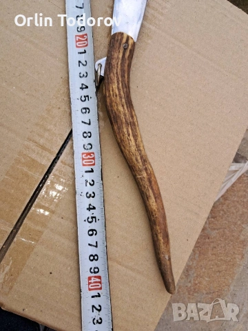 Ръчно изработени нож с косалена дръжка, снимка 6 - Ножове - 54242709