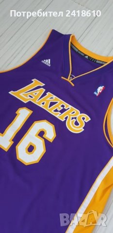 Adidas NBA LAKERS Paul Gasol  #16 Mens Size L НОВО! ОРИГИНАЛ! МЪЖКИ ПОТНИК!, снимка 1 - Спортни дрехи, екипи - 46994077