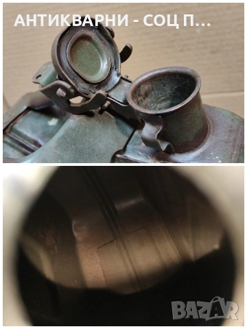 Стара Соц Метална Немска Туба За Гориво / 5 Литра. / KRAFTSTOFF. / НОМЕР 1774., снимка 10 - Антикварни и старинни предмети - 54001945