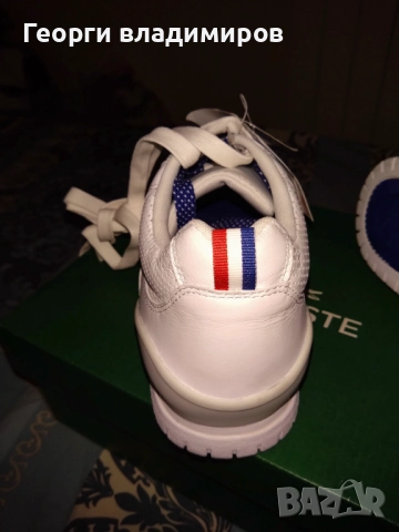 Lacoste оригинални мъжки маратонки естествени материали фина естествена кожа , снимка 5 - Маратонки - 52578130