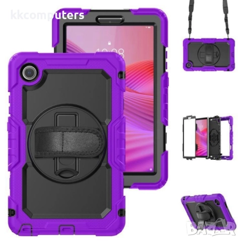 Удароустойчив силиконов калъф със задна част от PC и Лента през рамо за ZTE nubia Flip2 / Lenovo Tab, снимка 2 - Калъфи, кейсове - 51973875