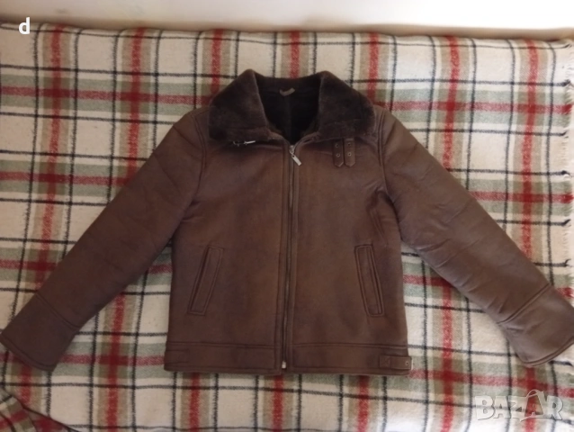 Кожено яке набук, снимка 4 - Якета - 53537721