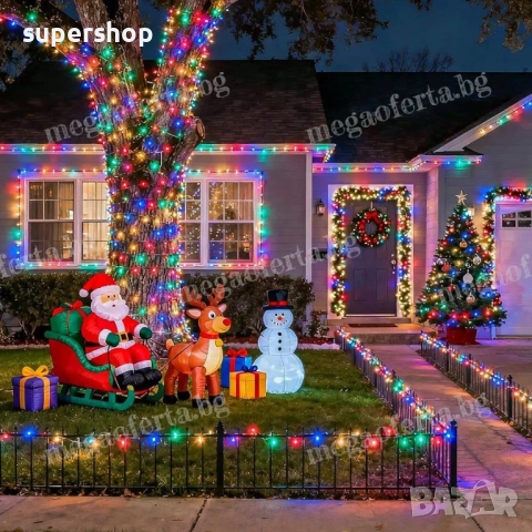 Светлинна верига 50м. от 250 Led коледни лампички RGB многоцветни, снимка 3 - Други - 52424233