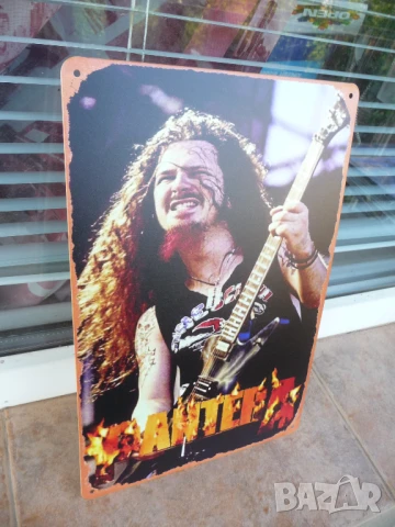 Метална табела музика Pantera Dimebag Darrell метъл китара китарист на живо концерт, снимка 2 - Декорация за дома - 51152940