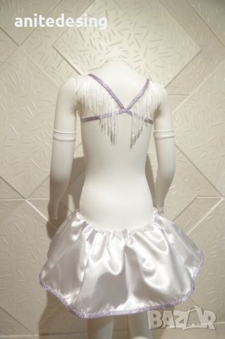 Бяла детска рокля за спортни танци, снимка 7 - Детски рокли и поли - 45197660