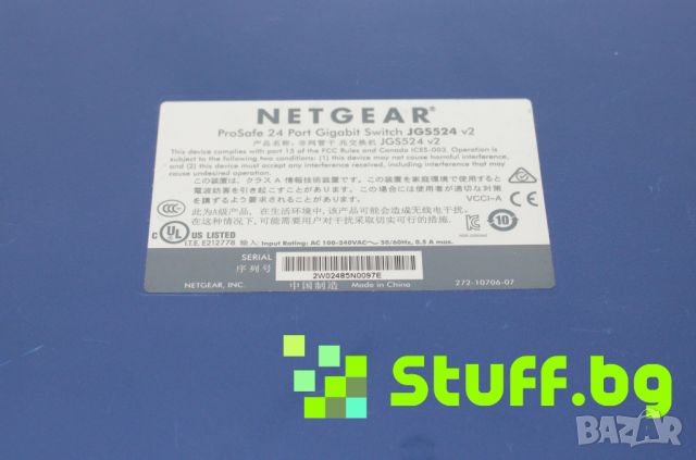 Switch Суич Netgear JGS524 24-Port Gigabit Ethernet Unmanaged, снимка 4 - Суичове - 45431013