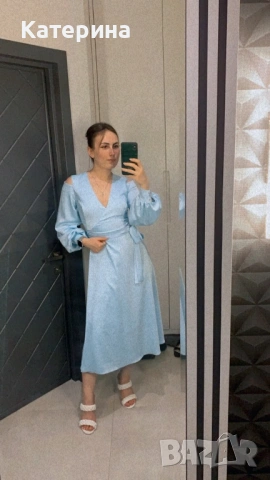 Рокля от сатен , снимка 2 - Рокли - 53157105