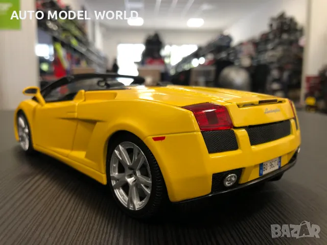 BBURAGO метална колекционерска количка LAMBORGINI GALLARDO SPYDER 1:18, снимка 3 - Колекции - 47162568