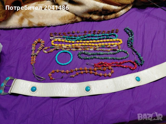 Старинни гердани естествени камъни, снимка 2 - Колиета, медальони, синджири - 53277866