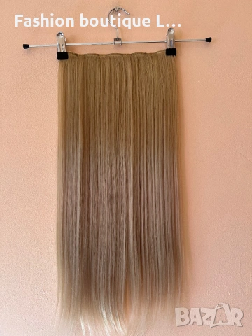 Тъмно руса треса екстеншън 100 гр. с дължина 60 см. ширина 25 см. с 5 щипки може да се къдри❤️