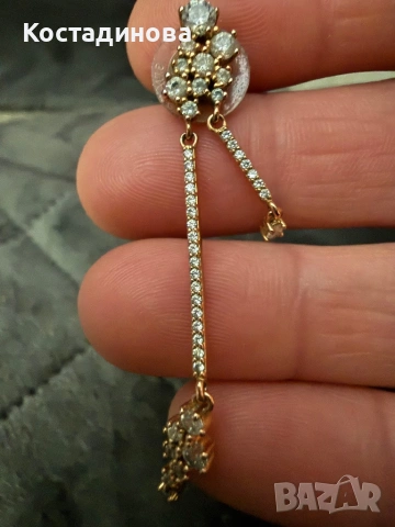 Обеци Сваровски, снимка 2 - Обеци - 53918477