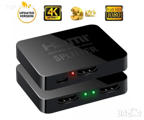 Активен сплитер NEXT, 4K HDMI, Splitter, 1 вход и 2 изхода, снимка 3 - Кабели и адаптери - 48773285