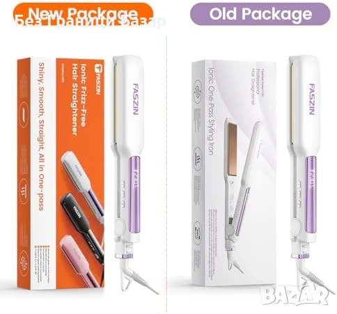 Нова Титаниева преса за изправяне с йони, 11 нива, LED дисплей Faszin 42мм , снимка 8 - Преси за коса - 51128317