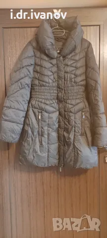 Черно дебело дълго яке AMISU