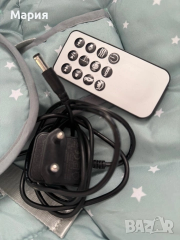 Бебешка Люлка LORELLI Toscana, Електрическа, Музикална, Green Stars, снимка 7 - Други - 53662093