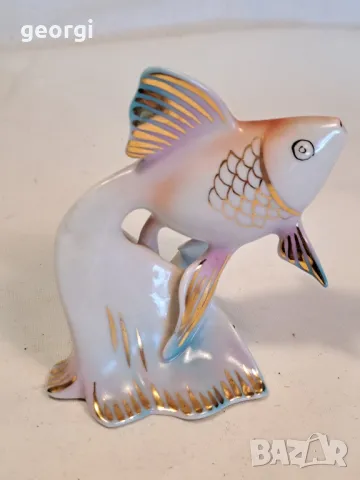 унгарска порцеланова фигура риба Hollohaza , снимка 4 - Колекции - 49812385