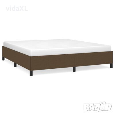 vidaXL Рамка за легло тъмнокафява 180x200 см плат(SKU:347085, снимка 1 - Спални и легла - 45712574