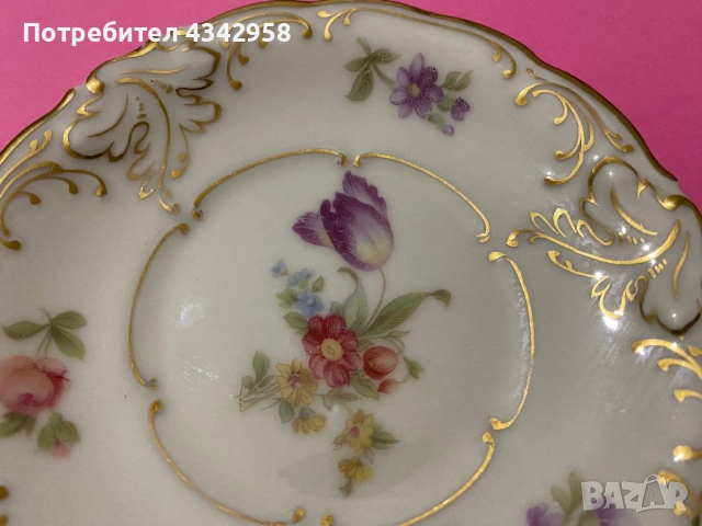 KPM.1934-1945г. Чинийки-подложки от серия Friederike., снимка 2 - Антикварни и старинни предмети - 52860607