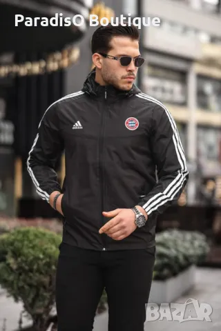 бяло/черно🤍Мъжко яке Adidas FC Bayern Munchen🤍Размери М Л ХЛ 2ХЛ , снимка 2 - Якета - 48738801