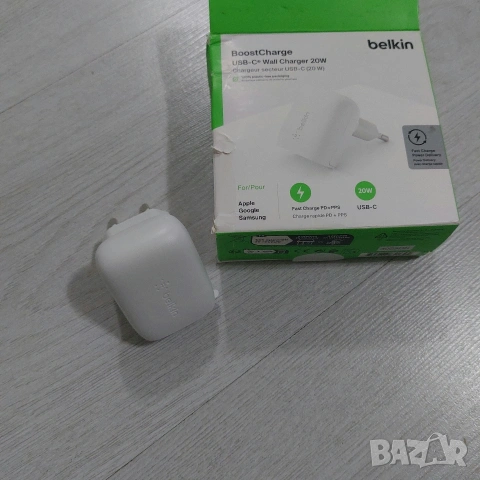 Оригинално Бързо Зарядно Belkin BoostCharge 20W USB-C (PD 3.0 / PPS) – Ново, снимка 2 - Оригинални зарядни - 54021008