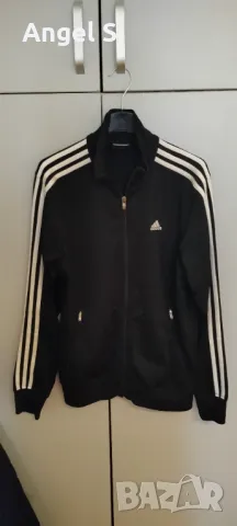 Черен спортен суичър Adidas , снимка 4 - Суичъри - 49051611